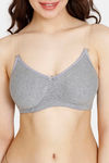 Rosaline Everyday Double Layered Non Wired 3/4th Coverage T-Shirt Bra - Grey Melange — thumbnail 4