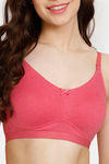 Rosaline Everyday Double Layered Non Wired 3/4th Coverage T-Shirt Bra - Rouge Red — thumbnail 4