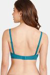 Rosaline Everyday Double Layered Non-Wired 3/4th Coverage T-Shirt Bra - Harbor Blue — thumbnail 3