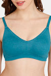 Rosaline Everyday Double Layered Non-Wired 3/4th Coverage T-Shirt Bra - Harbor Blue — thumbnail 4