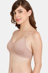 Rosaline Everyday Double Layered Non Wired 3/4th Coverage T-Shirt Bra - Roebuck — thumbnail 3