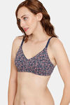 Rosaline Everyday Double Layered Non Wired 3/4th Coverage T-Shirt Bra - Blue Depth — thumbnail 3