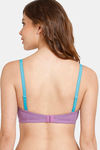 Rosaline Padded Non-Wired 3/4th Coverage T-Shirt Bra - Bellflower — thumbnail 2