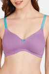 Rosaline Padded Non-Wired 3/4th Coverage T-Shirt Bra - Bellflower — thumbnail 4