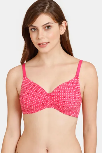 Rosaline Padded Non Wired 3/4th Coverage T-Shirt Bra - Beetroot Purple