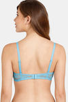 Rosaline Padded Non Wired 3/4th Coverage Lace Bra - Crystal Sea — thumbnail 2