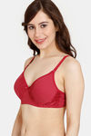 Rosaline Padded Non Wired 3/4th Coverage T-Shirt Bra - Slate Rose — thumbnail 3