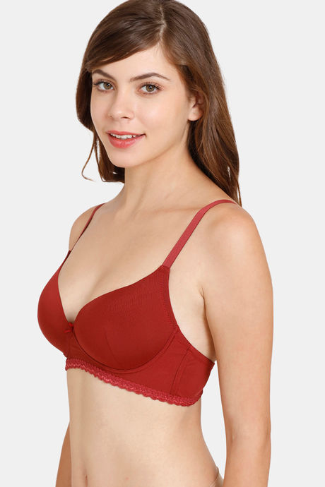 Rosaline Padded Non Wired Medium Coverage T-Shirt Bra - Syrah — image 3