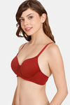 Rosaline Padded Wired Medium Coverage T-Shirt Bra -Syrah — thumbnail 3