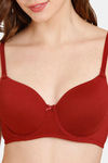 Rosaline Padded Wired Medium Coverage T-Shirt Bra -Syrah — thumbnail 4
