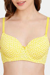 Rosaline Padded Wired 3/4th Coverage T-Shirt Bra - Habanero Gold — thumbnail 4