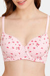 Rosaline Padded Wired 3/4th Coverage T-Shirt Bra - Orchid Pink — thumbnail 4