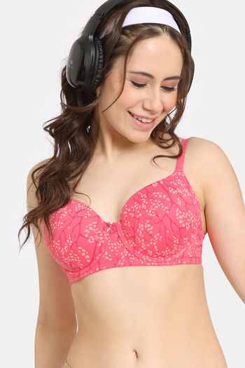 Rosaline Padded Wired 3/4th Coverage T-Shirt Bra - Petal Pink