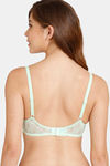 Rosaline Padded Wired Medium Coverage Lace Bra - Patina Green — thumbnail 2