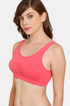 Rosaline Everyday Double Layered Non Wired 3/4th Coverage Bralette - Rouge Red — thumbnail 2