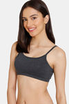 Rosaline Girls Double Layered Non Wired 3/4th Coverage Beginner Bra - Anthracite — thumbnail 3