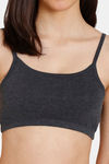 Rosaline Girls Double Layered Non Wired 3/4th Coverage Beginner Bra - Anthracite — thumbnail 4