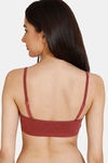 Rosaline Girls Double Layered Non Wired 3/4th Coverage Bralette With Elastic Strap - Syrah — thumbnail 2