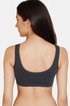 Rosaline Girls Double Layered Non Wired 3/4th Coverage Beginner Bra - Anthracite — thumbnail 2