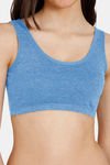 Rosaline Girls Double Layered Non Wired 3/4th Coverage Beginner Bra - Marina — thumbnail 4