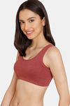 Rosaline Girls Double Layered Non Wired 3/4th Coverage Beginner Bra - Syrah — thumbnail 3