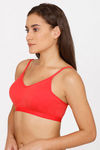 Rosaline Everyday Double Layered Non Wired 3/4th Coverage Bralette - Barbados Cherry — thumbnail 2