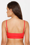 Rosaline Everyday Double Layered Non Wired 3/4th Coverage Bralette - Barbados Cherry — thumbnail 3