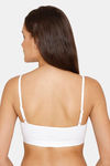 Rosaline Everyday Double Layered Non Wired 3/4th Coverage Bralette - Bright White — thumbnail 3
