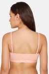 Rosaline Everyday Double Layered Non Wired 3/4th Coverage Bralette - Skin — thumbnail 3