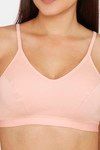 Rosaline Everyday Double Layered Non Wired 3/4th Coverage Bralette - Skin — thumbnail 4
