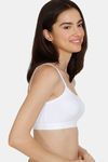 Rosaline Girls Single Layered Non Wired Full Coverage Beginner Bra - Bright White — thumbnail 3