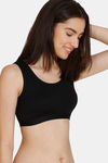 Rosaline Girls Single Layered Non Wired Full Coverage Beginner Bra - Anthracite — thumbnail 3