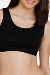 Rosaline Girls Single Layered Non Wired Full Coverage Beginner Bra - Anthracite — thumbnail 4