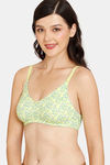 Rosaline Everyday Double Layered Non Wired 3/4th Coverage T-Shirt Bra - Daiquiri Green Pt — thumbnail 3