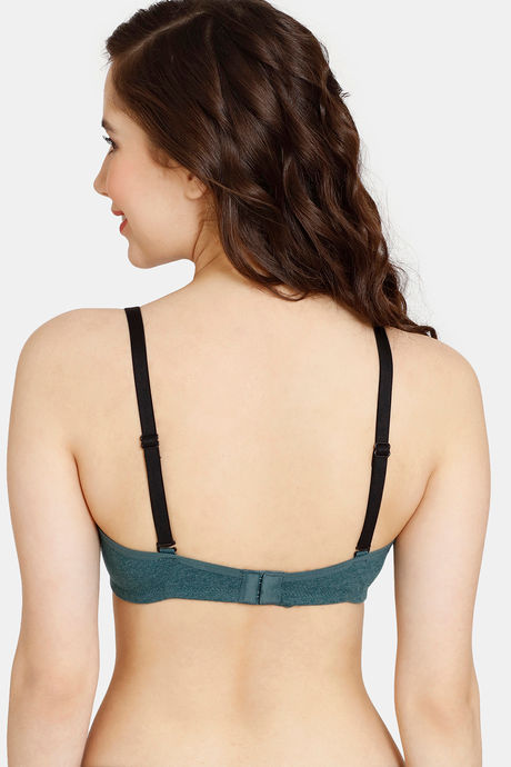 Rosaline Rerooted Simplicity Padded Non Wired 3/4th Coverage T-Shirt Bra - Deep Teal — image 2