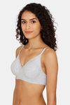 Rosaline Everyday Double Layered Non Wired Medium Coverage T-Shirt Bra - Grey Melange — thumbnail 2