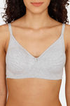 Rosaline Everyday Double Layered Non Wired Medium Coverage T-Shirt Bra - Grey Melange — thumbnail 4