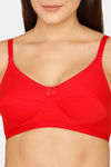 Rosaline Everyday Double Layered Non Wired 3/4th Coverage T-Shirt Bra - Barbados Cherry — thumbnail 4