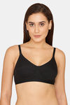 Rosaline Everyday Double Layered Non Wired 3/4th Coverage T-Shirt Bra - Black — thumbnail 1