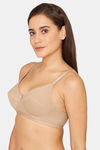 Rosaline Everyday Double Layered Non Wired 3/4th Coverage T-Shirt Bra - Skin — thumbnail 3