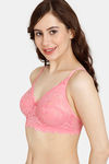 Rosaline Cyber Grove Everyday Double Layered Non Wired 3/4th Coverage Lace Bra - Plumeria — thumbnail 3
