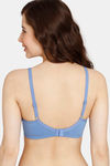 Rosaline Everyday Double Layered Non Wired 3/4th Coverage T-Shirt Bra - Blue Bonnet — thumbnail 2