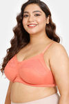 Rosaline Cyber Grove Everyday Double Layered Non Wired Full Coverage Super Support Bra - Emberglow — thumbnail 3