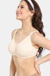 Rosaline Double Layered Non Wired 3/4th  Coverage T-Shirt Bra - Ecru — thumbnail 3