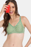 Rosaline Double Layered Non Wired 3/4Th Coverage T-Shirt Bra - Daisy Green — thumbnail 1