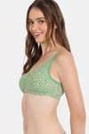Rosaline Double Layered Non Wired 3/4Th Coverage T-Shirt Bra - Daisy Green — thumbnail 3