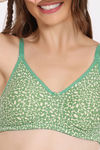 Rosaline Double Layered Non Wired 3/4Th Coverage T-Shirt Bra - Daisy Green — thumbnail 4