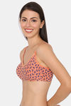 Rosaline Double Layered Non Wired 3/4Th Coverage T-Shirt Bra - Orange — thumbnail 2