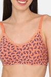Rosaline Double Layered Non Wired 3/4Th Coverage T-Shirt Bra - Orange — thumbnail 4