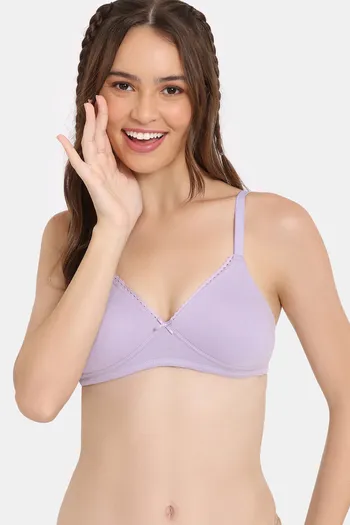 Rosaline Padded Non Wired Medium Coverage T-Shirt Bra - Pastel Lilac